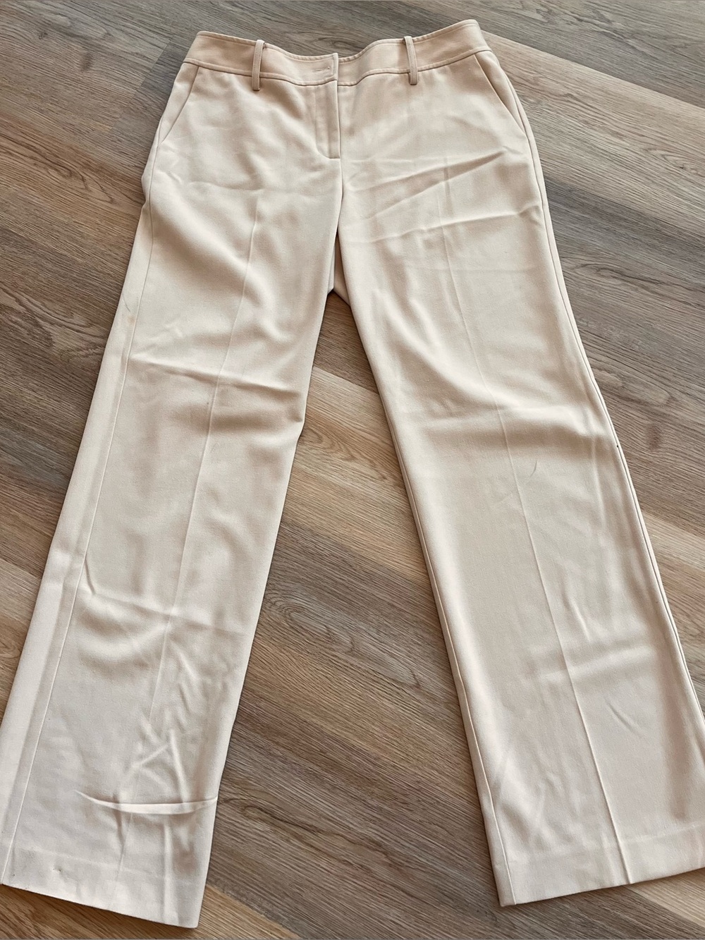 Ann Taylor Loft Classic Cream Wide-Leg Women's Trousers